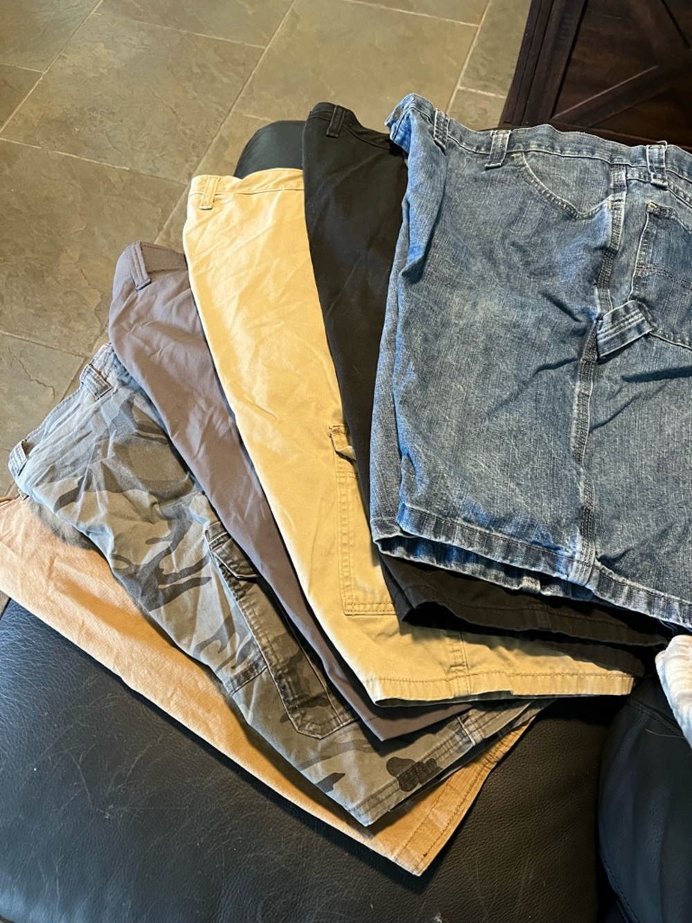 Men's Mixed Short Pack - Black, Tan, Khaki, Gray, Denim, Camouflage Sz 48 6pr